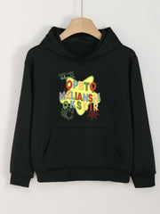 Girls Cartoon Alphabet Hoodie for Spring Autumn