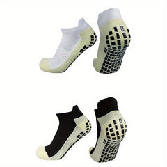2 Pairs Non-Slip Soccer Socks Athletic Ankle Socks