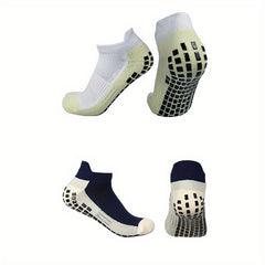 2 Pairs Non-Slip Soccer Socks Athletic Ankle Socks