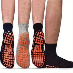 Men's Oversized Non Slip Socks With Grips Yoga Pilates Slipper Socks
