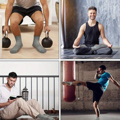 Men's Oversized Non Slip Socks With Grips Yoga Pilates Slipper Socks