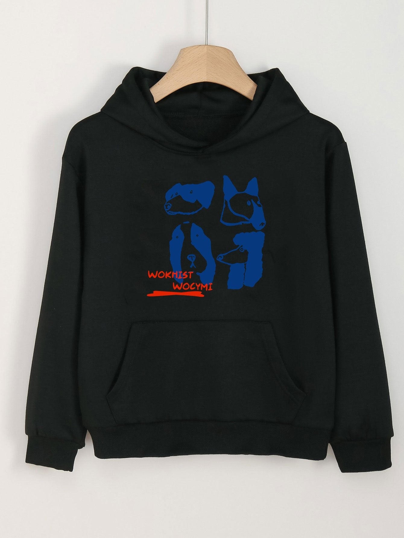 Girls' Puppy Graphic Hoodies Pullover Spring Fall Sports Gift
