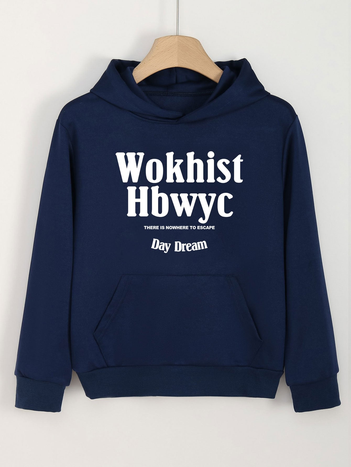 Girls Wokhist Hbwyc Pattern Hooded Sweatshirt For Spring And Autumn