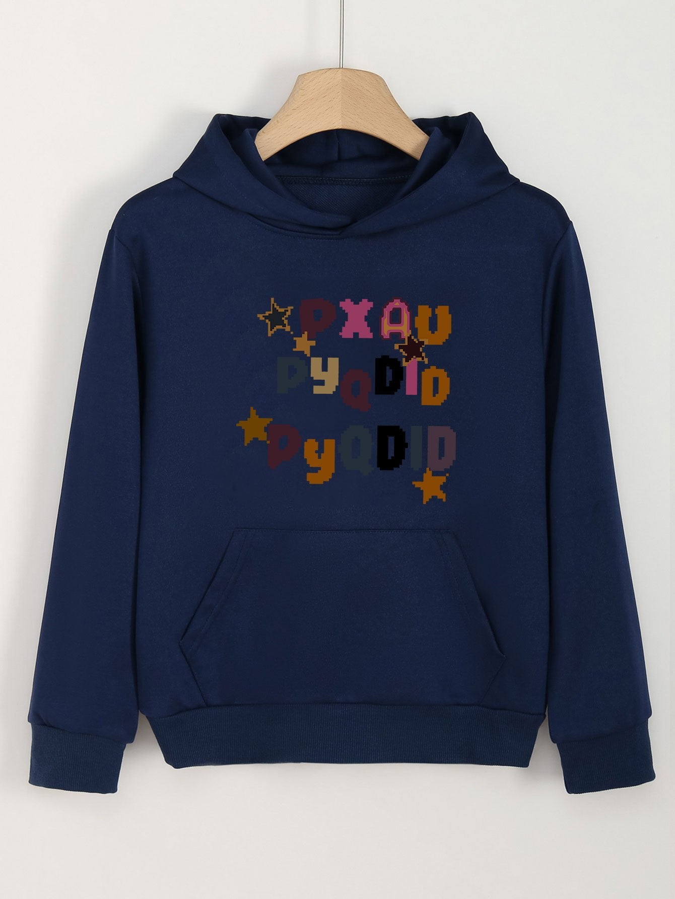 Girls Cartoon Alphabet Hoodie for Spring and Autumn