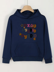 Girls Cartoon Alphabet Hoodie for Spring and Autumn