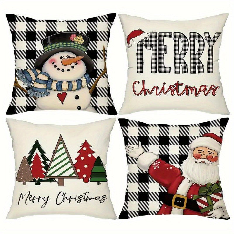 4pcs Christmas Throw Pillow Case 45 72 45 Christmas Ornaments Decorative Pillow