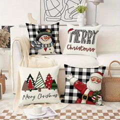 4pcs Christmas Throw Pillow Case 45 72 45 Christmas Ornaments Decorative Pillow