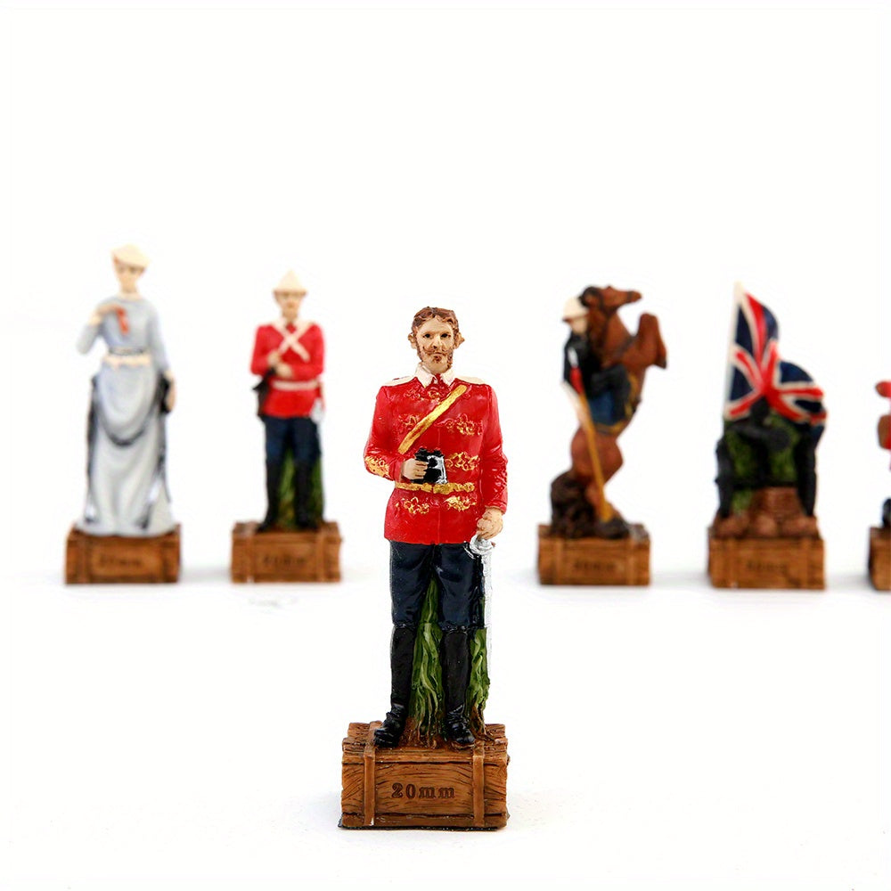 3D Character Theme Chess Set with PU Leather Board and Resin Pieces