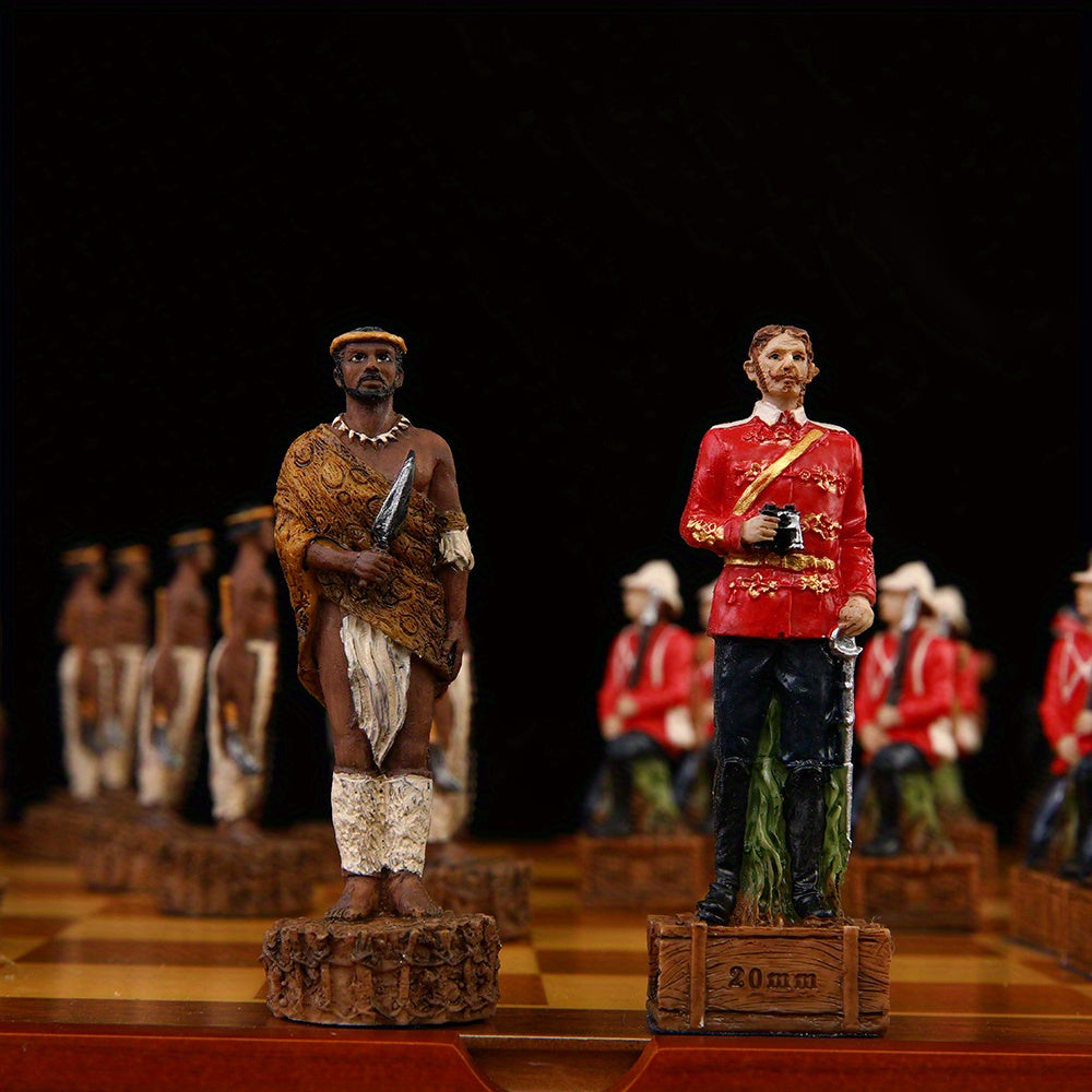 3D Character Theme Chess Set with PU Leather Board and Resin Pieces