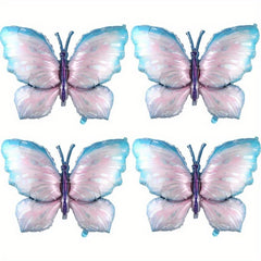 4pcs Butterfly Balloon 101.6cm Pink Purple Foil Polyester Film Balloon