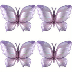 4pcs Butterfly Balloon 101.6cm Pink Purple Foil Polyester Film Balloon