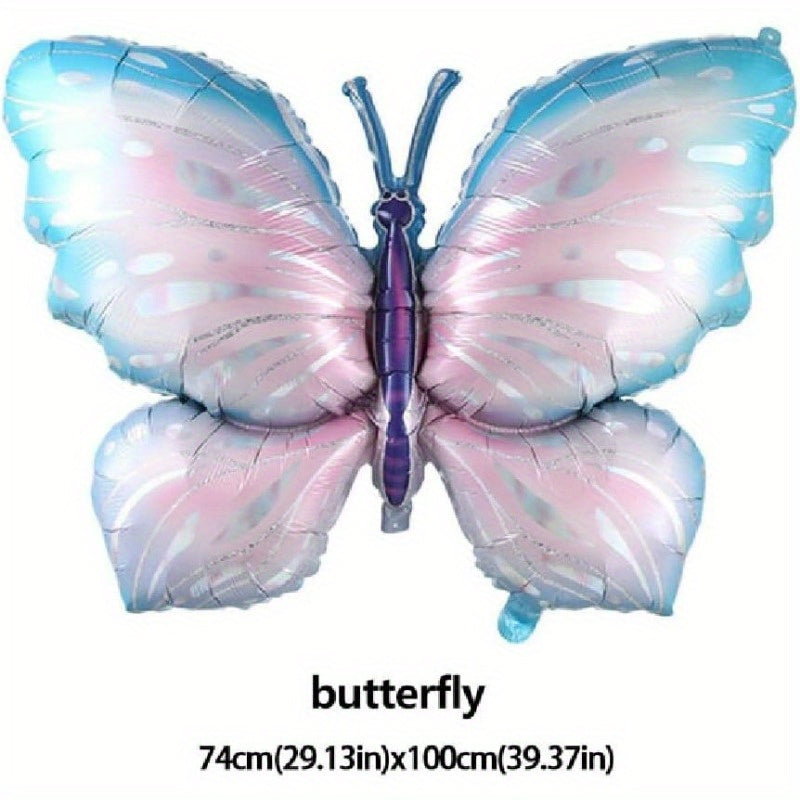 4pcs Butterfly Balloon 101.6cm Pink Purple Foil Polyester Film Balloon
