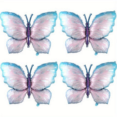 4pcs Butterfly Balloon 101.6cm Pink Purple Foil Polyester Film Balloon