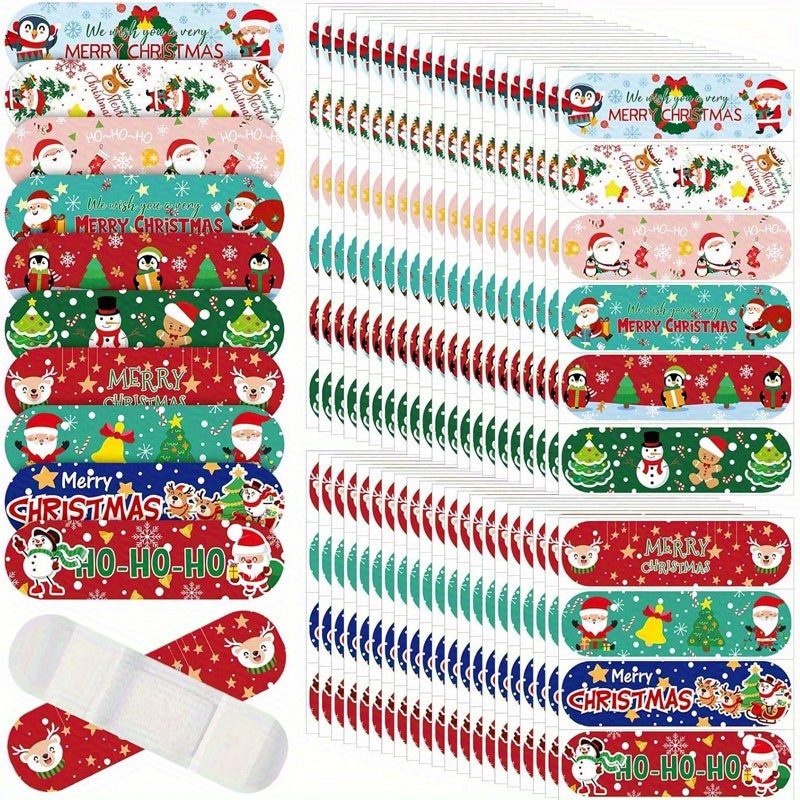 30-50pcs Christmas Cartoon Bandages Waterproof Adhesive Stic