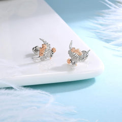 Cow Head With Flower Animal Earrings Party Jewelry Christmas Halloween Gift