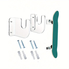 Skateboard Wall Mount Acrylic Display Racks Stand Storage Hanger Bracket