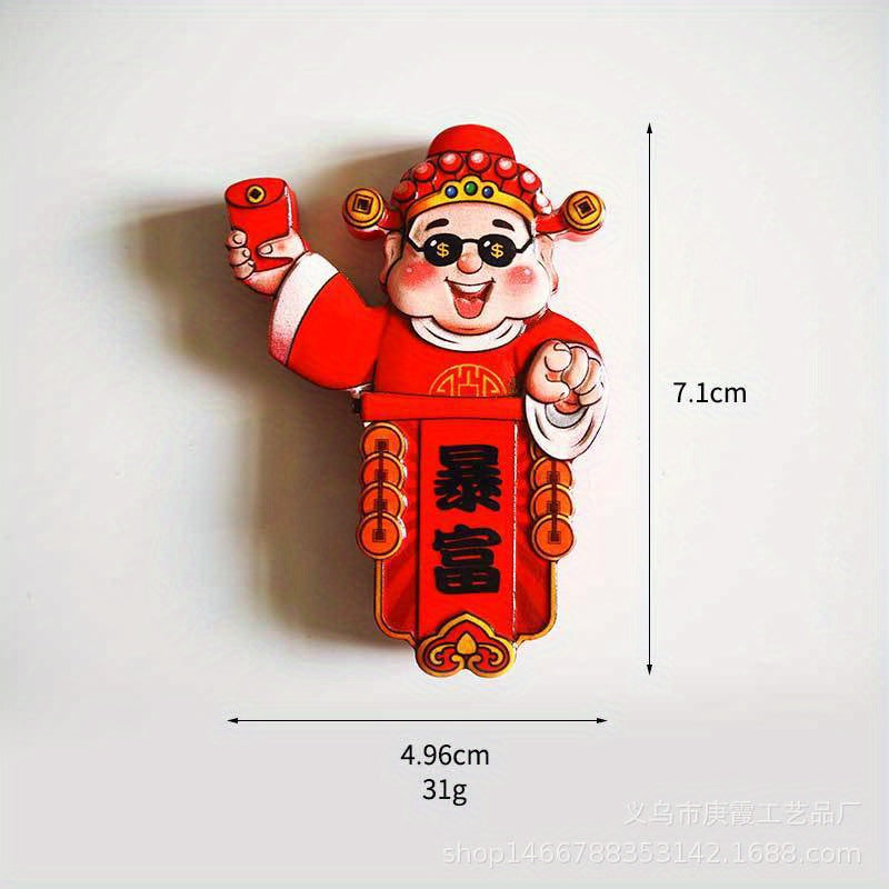 Lucky Cat Chinese Knot Magnet God Of Wealth Sticker Home Decoration Gift