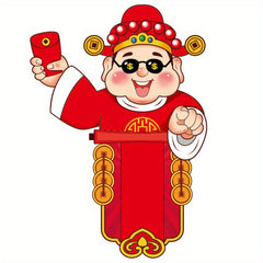 Lucky Cat Chinese Knot Magnet God Of Wealth Sticker Home Decoration Gift