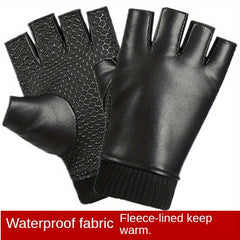 Waterproof Faux Leather Gloves for Outdoor Cycling & Skiing