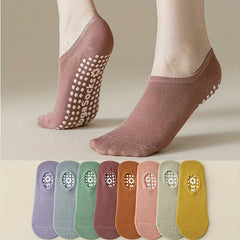 Solid Silicone Anti Slip Yoga Socks Dance Exercise Ankle Socks