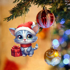 Pink Christmas Cat Cartoon Car Decoration Christmas Tree Decoration