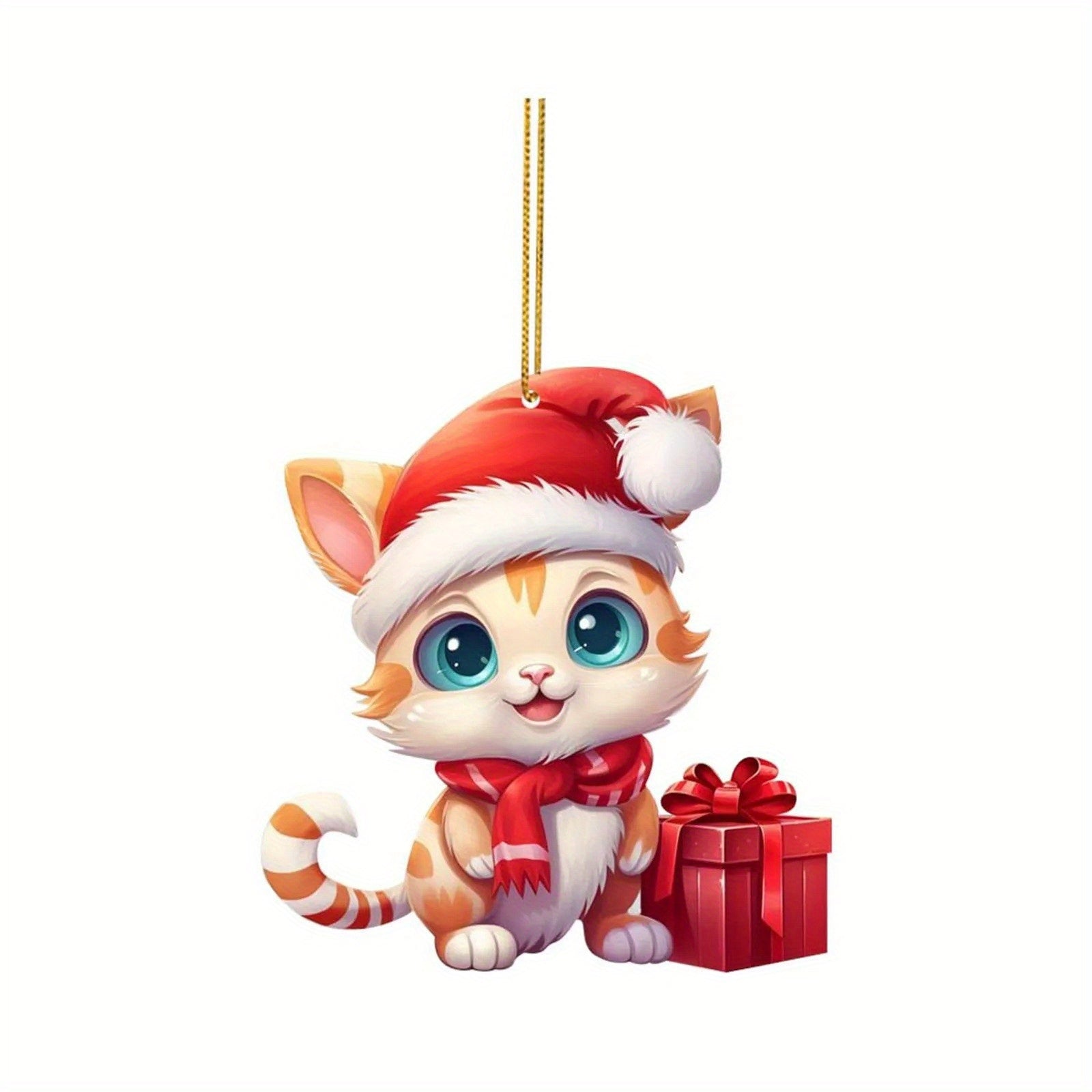 Pink Christmas Cat Cartoon Car Decoration Christmas Tree Decoration