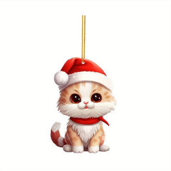 Pink Christmas Cat Cartoon Car Decoration Christmas Tree Decoration