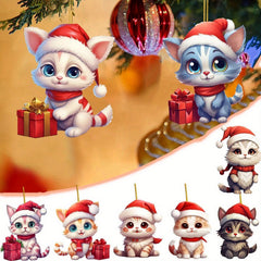 Pink Christmas Cat Cartoon Car Decoration Christmas Tree Decoration