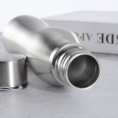 Large Capacity Stainless Steel Water Bottle with Steel Cap