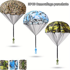 Army Camouflage Parachute Toys Outdoor Flying Parachute Outside Toys