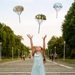 Army Camouflage Parachute Toys Outdoor Flying Parachute Outside Toys