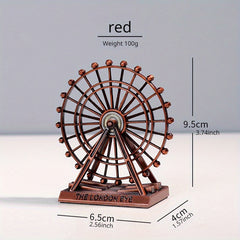 European Style Retro Zinc Alloy Ferris Wheel Model Decoration