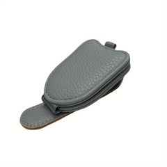 Universal Car Visor Sunglasses Holder PU Leather Eyeglasses Hanger