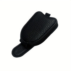 Universal Car Visor Sunglasses Holder PU Leather Eyeglasses Hanger
