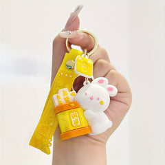 Lucky Cartoon Keychain Three-dimensional Doll Car Bag Hanging Decoration