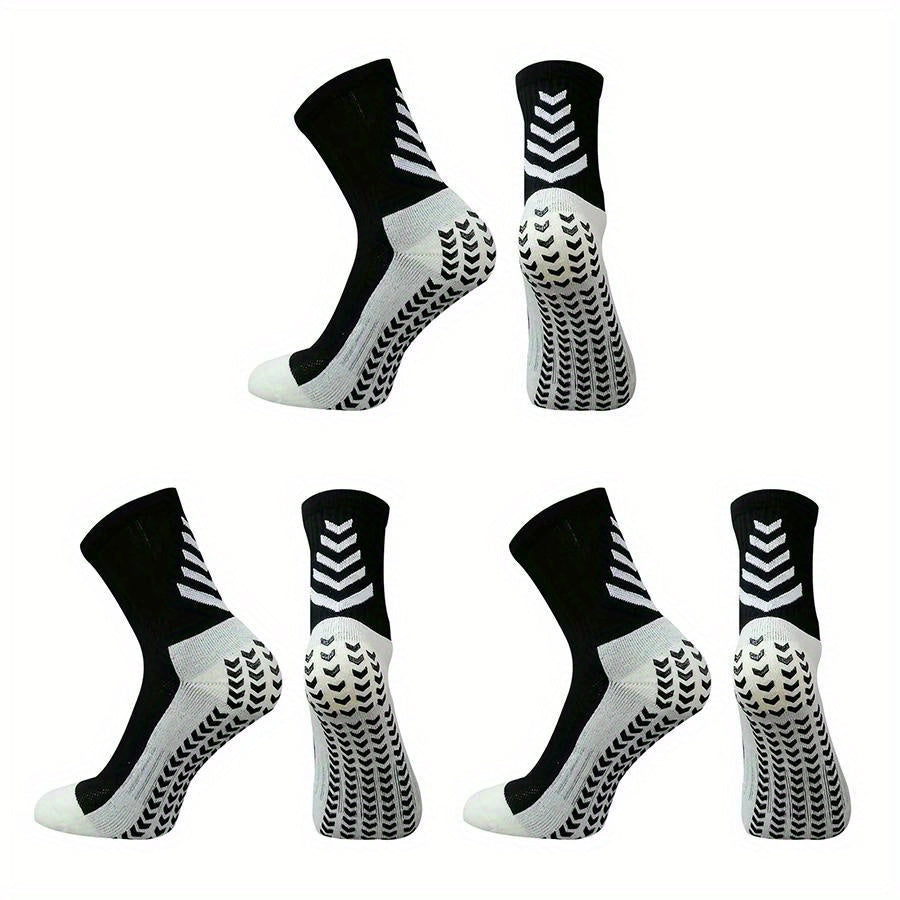Men's Mid Crew Sport Socks - Sweat Absorbing Nylon - Comfy Breathable - 3 Pairs
