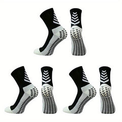 Men's Mid Crew Sport Socks - Sweat Absorbing Nylon - Comfy Breathable - 3 Pairs