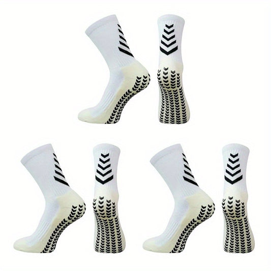 Men's Mid Crew Sport Socks - Sweat Absorbing Nylon - Comfy Breathable - 3 Pairs