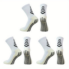 Men's Mid Crew Sport Socks - Sweat Absorbing Nylon - Comfy Breathable - 3 Pairs