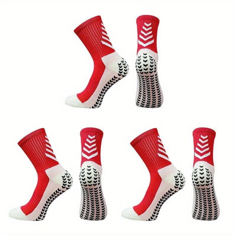 Men's Mid Crew Sport Socks - Sweat Absorbing Nylon - Comfy Breathable - 3 Pairs
