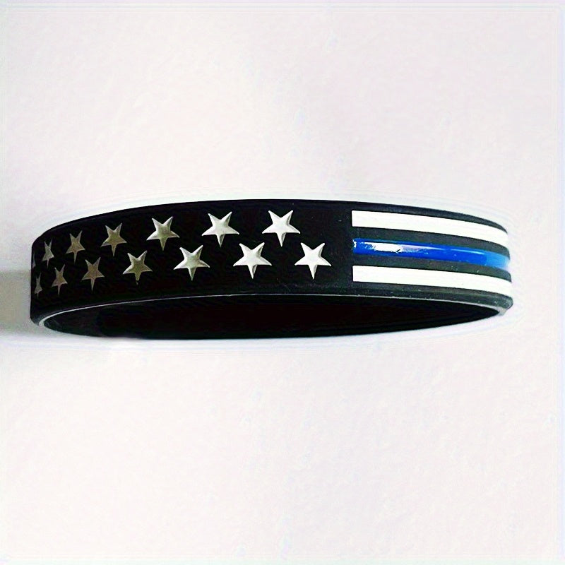 American Flag Pattern Silicone Bracelets for Women