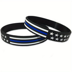 American Flag Pattern Silicone Bracelets for Women