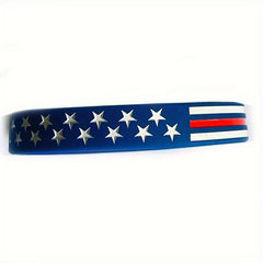 American Flag Pattern Silicone Bracelets for Women
