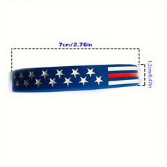 American Flag Pattern Silicone Bracelets for Women