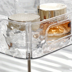 Transparent Double Layer Storage Rack for Cosmetics and Coffee Cups