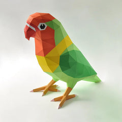 Parrot Paper Model Library Office Bedroom Living Room Decor DIY Gift