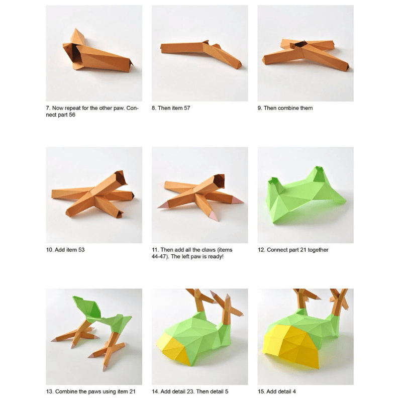 Parrot Paper Model Library Office Bedroom Living Room Decor DIY Gift