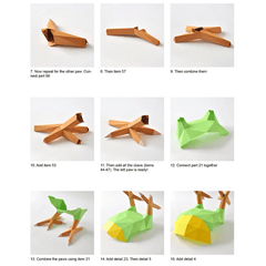 Parrot Paper Model Library Office Bedroom Living Room Decor DIY Gift
