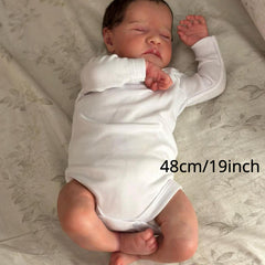 19 Inch Silicone Reborn Baby Sleeping Levi Doll with 3D Paint Skin & Veins