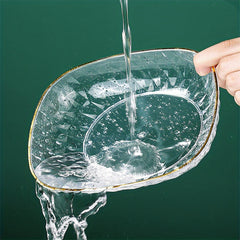 4pcs High-end Transparent Bone Plates for Dining Table, Snacks, Fruits, Candies